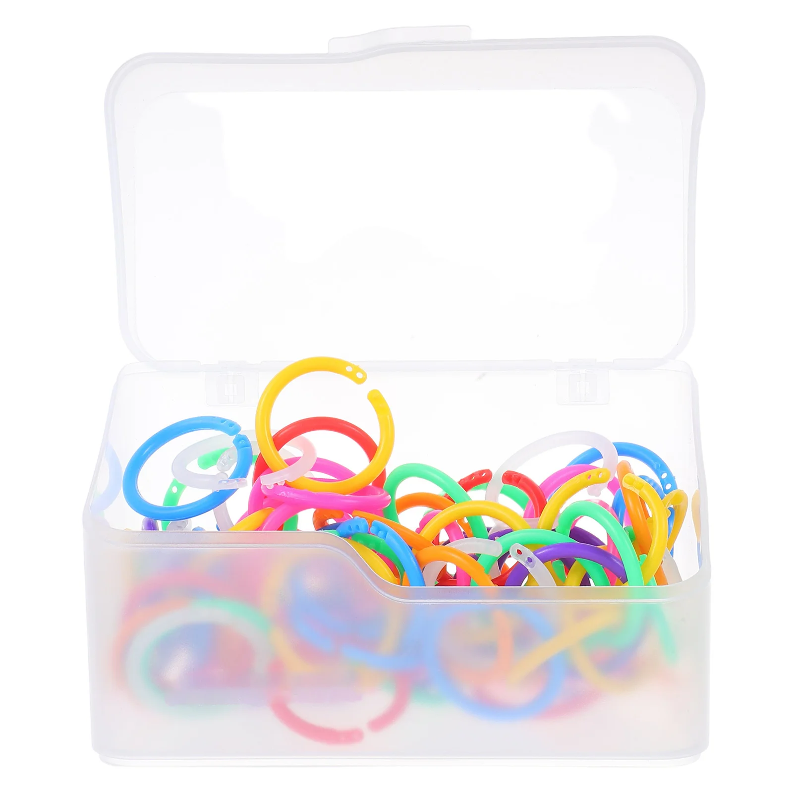 

80Pcs Binder Rings Multi-Color Plastic Clasps for Paper Crafts Office Home Use Disc Bound Rings Plastic Clasps