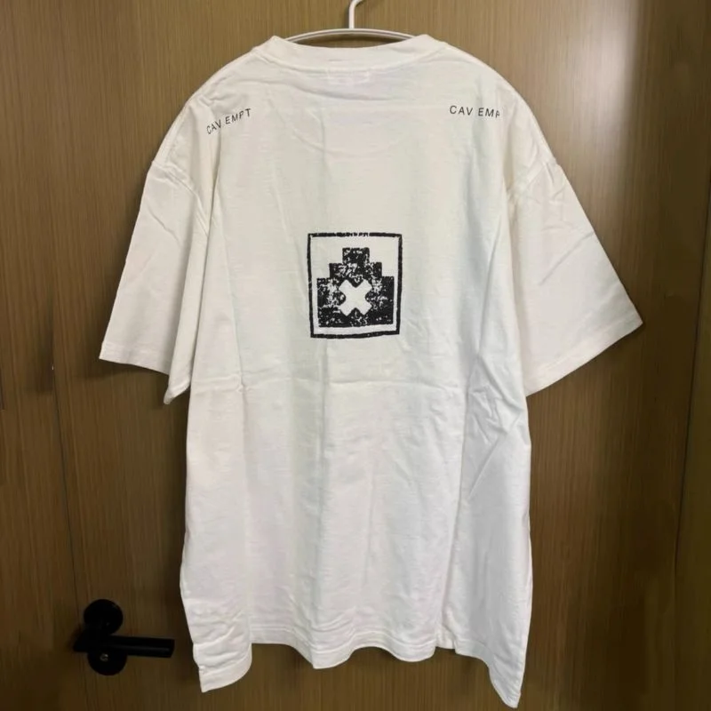 Summer Unisex CAVEMPT T-shirts Graffiti Cross Error Cotton Round Neck Short Sleeve Cotton CE Tops Street Cleanfit Men Women Tees