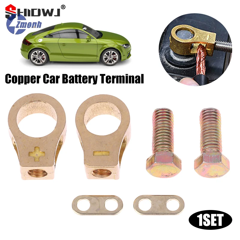 

Copper Car Battery Terminal Wire Cable Clamp Top Quick Post Terminal Positive Negative Electric Connector Clamps Auto Accessorie
