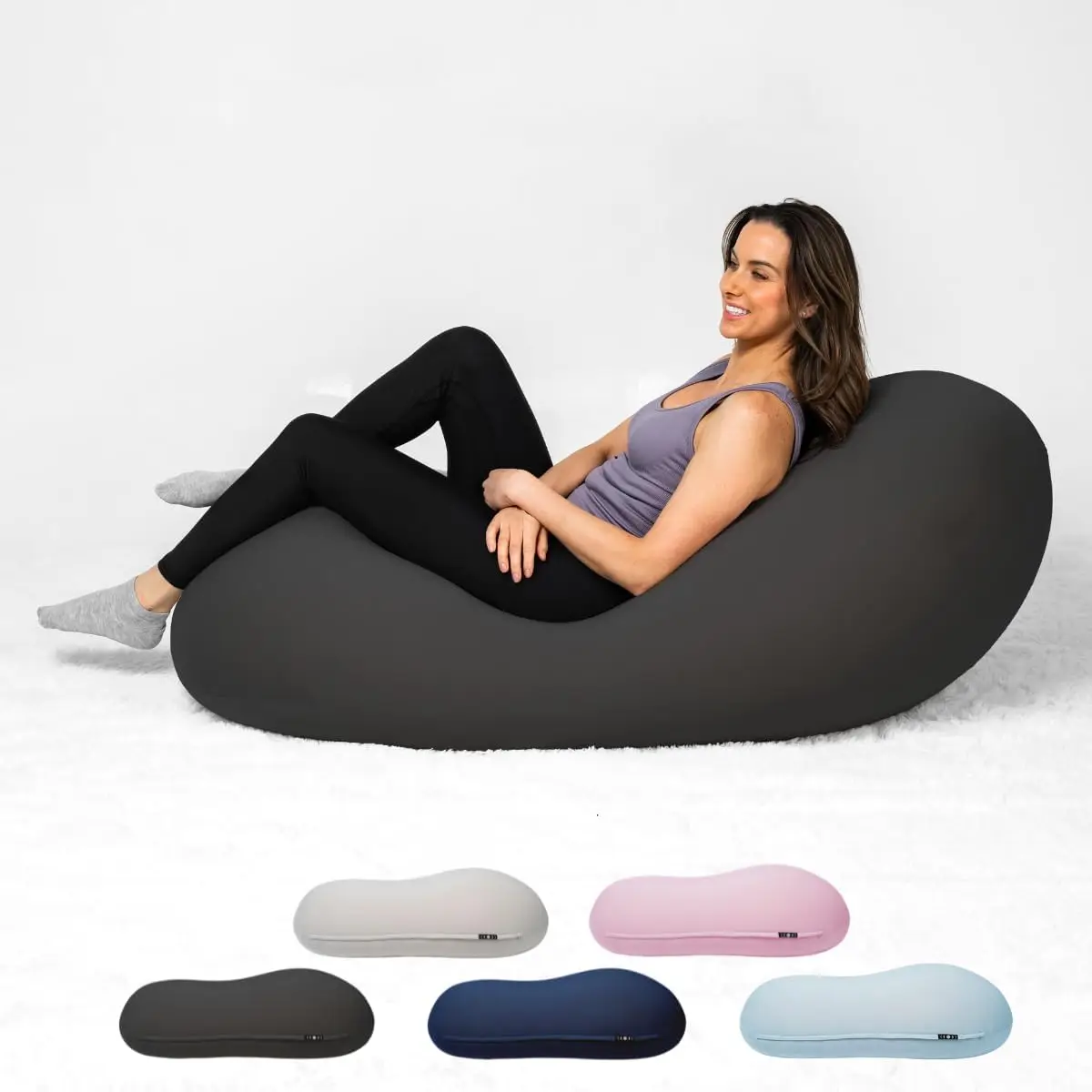 

The Moon Pod Bean Bag Chair - Large, Modern Beanbag For Adults, Kids And Teens. Washable Stretch Cover Filled With Thousands Of