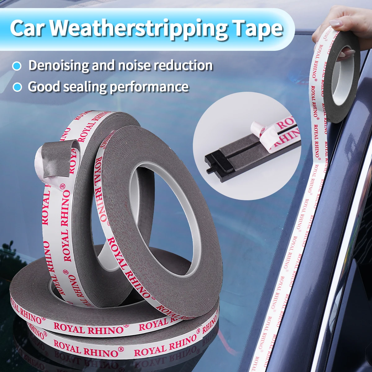 

Car Sunroof Windshield Waterproof Double-Sided Tape-Strong Adhesive Cinta Doble Cara Adhesive Leak Proof Edge Sealing Car Parts