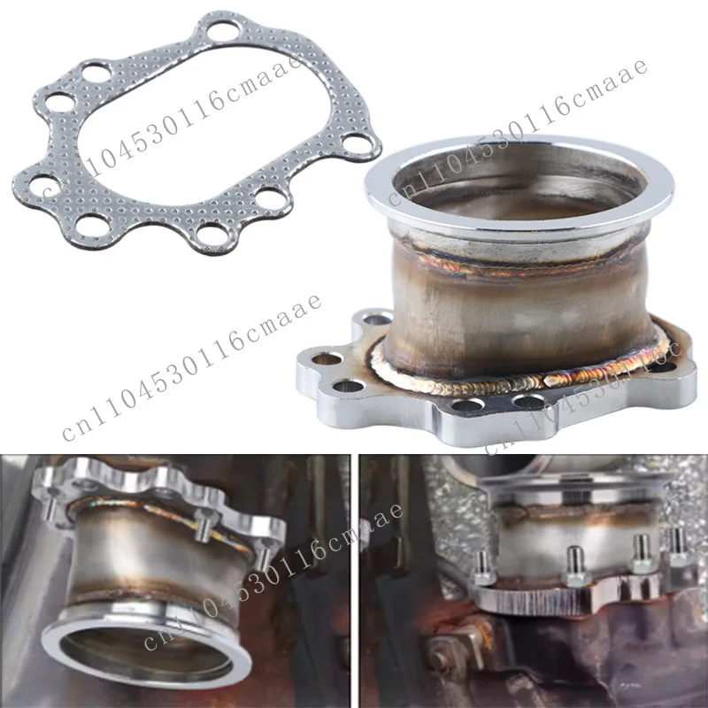 Automotive Modification 3 Inch 8 Hole Vent Dump Flange Base Conversion Kit with Gasket for GT25GT28