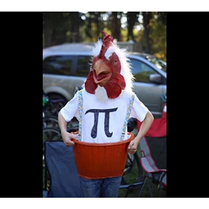 عيد الشكر تأثيري حلي الديك الأبيض الحيوان قناع الرأس قناع مضحك للكبار هالوين حفلة مرحلة الأداء لعب الأدوار الدعامة