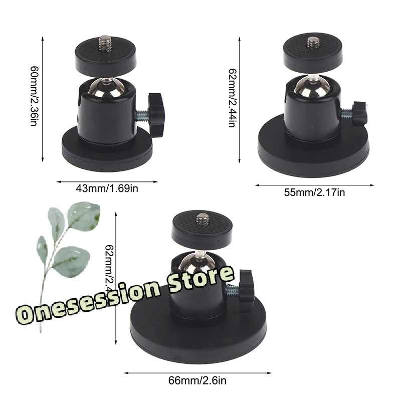 Magnetic Suction Cup Mount with Ball Head – 1/4