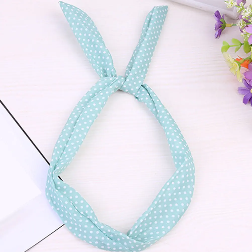 

Набор из 6 повязок для волос с кроличьими ушками и бантом для женщин и девочек: для йоги, спорта, умывания, душа, макияжа. Спортивные повязки для волос.