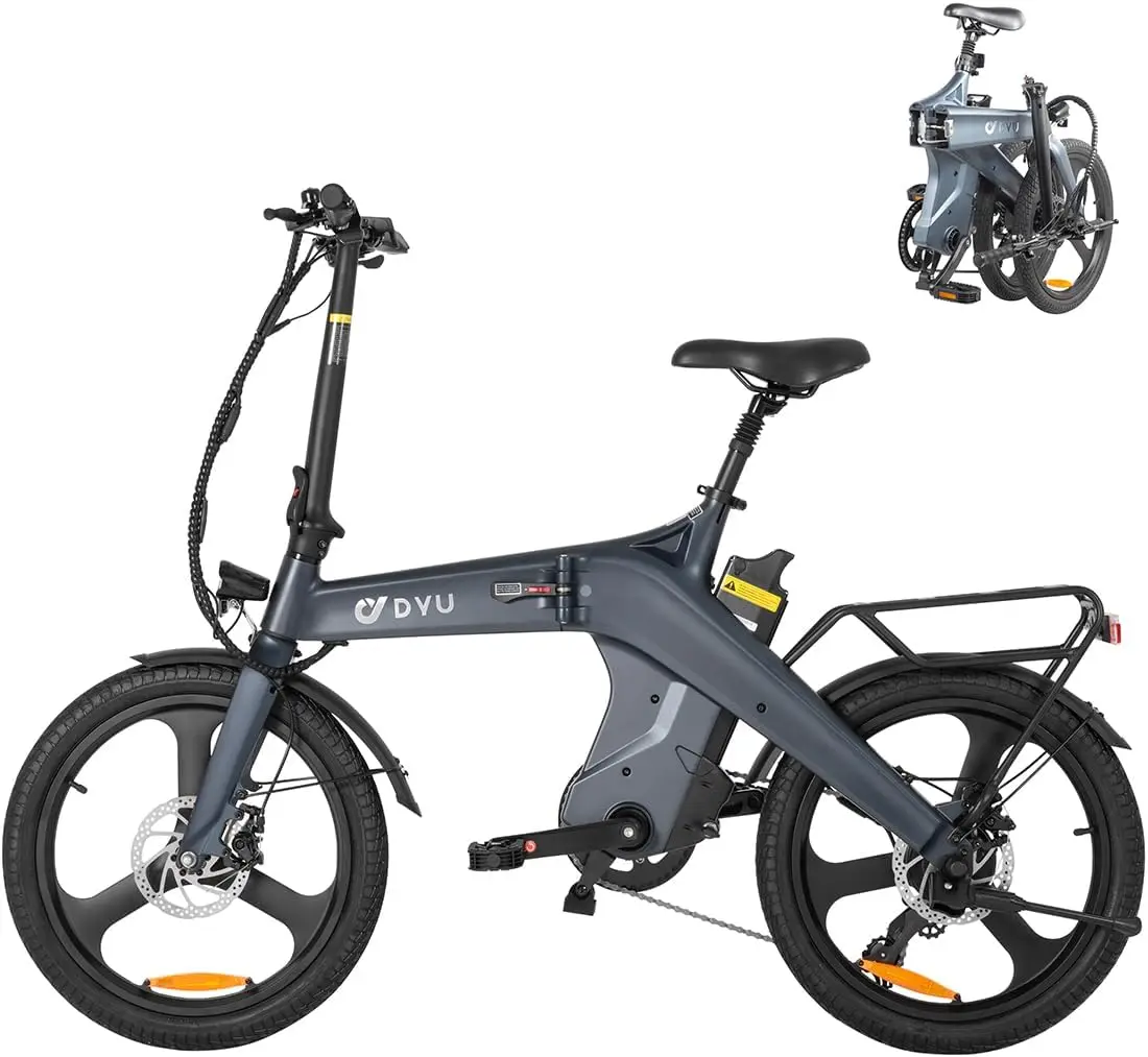 DYU T1 Opvouwbare elektrische fiets 250W motor Elektrische fiets 36V 10Ah Batterij 20" band E-bike 25 km/u Max. snelheid 55 km Volwassen E-fiets
