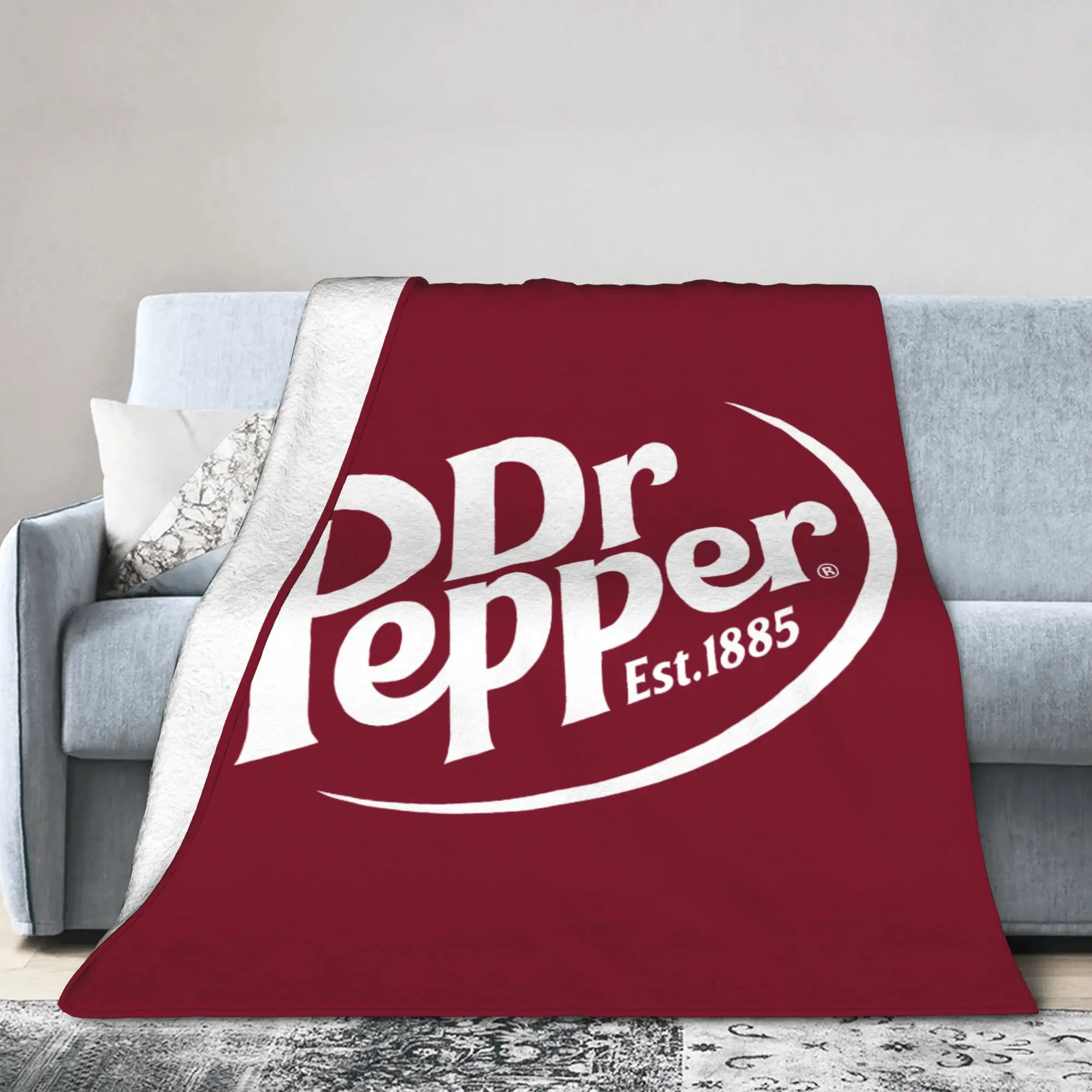 Custom Sofa Fleece Unique Peppers Print Throw Blanket Warm Flannel Dr. Soda Est Blankets for Bedding Car Couch Bedspreads