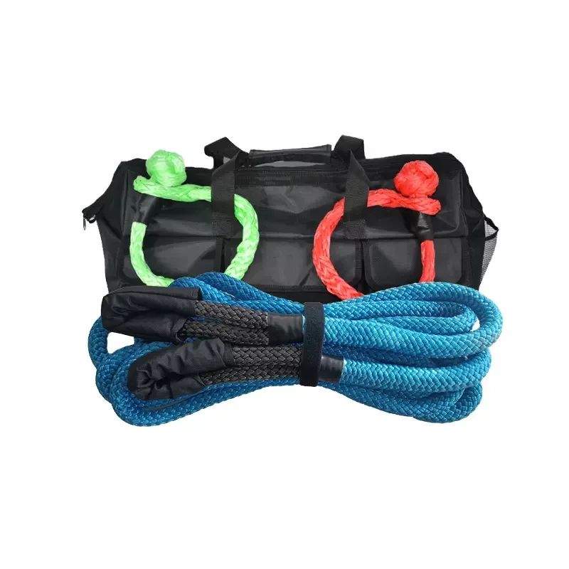 JINLI Customized 15K Recovery Rope, 20K Soft Shackle 4PCS Economic Offroad Recovery Gear Kit