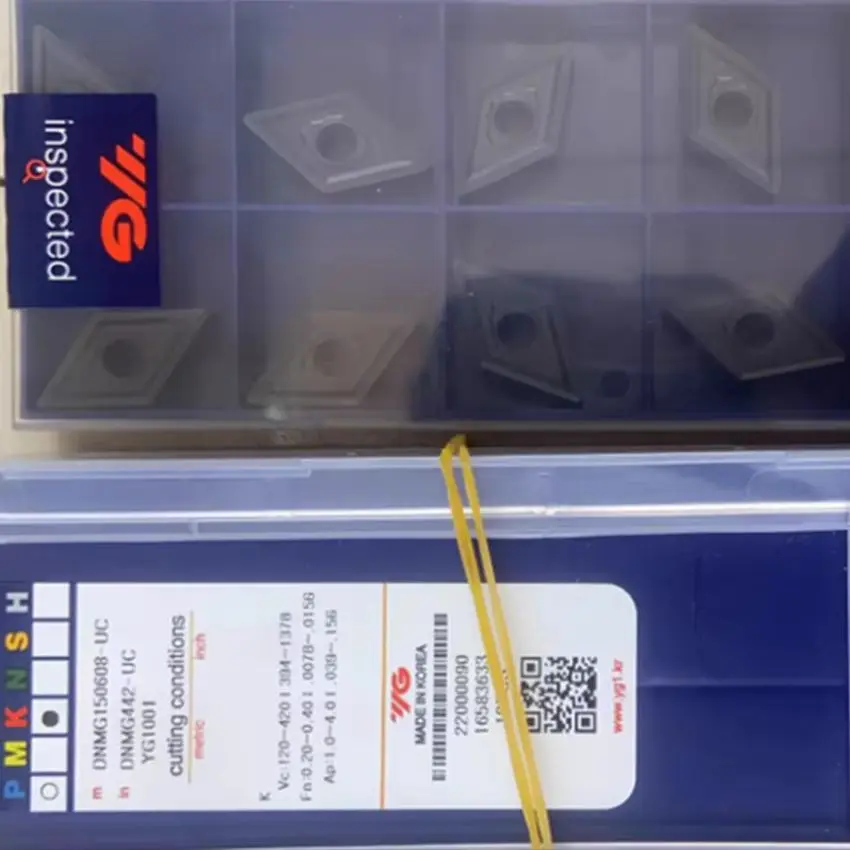

DNMG150408-UC/DNMG150412-UC/DNMG150608-UC/DNMG150612-UC YG1001 YG3010 YG3020 YG3030 Оригинальные твердосплавные вставки YG Токарный инструмент с ЧПУ