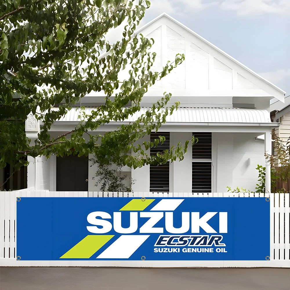 60x240cm Suzukis Motorsports Banner flaga poliestrowy cyfrowy baner wyścigowy do dekoracji samochodu