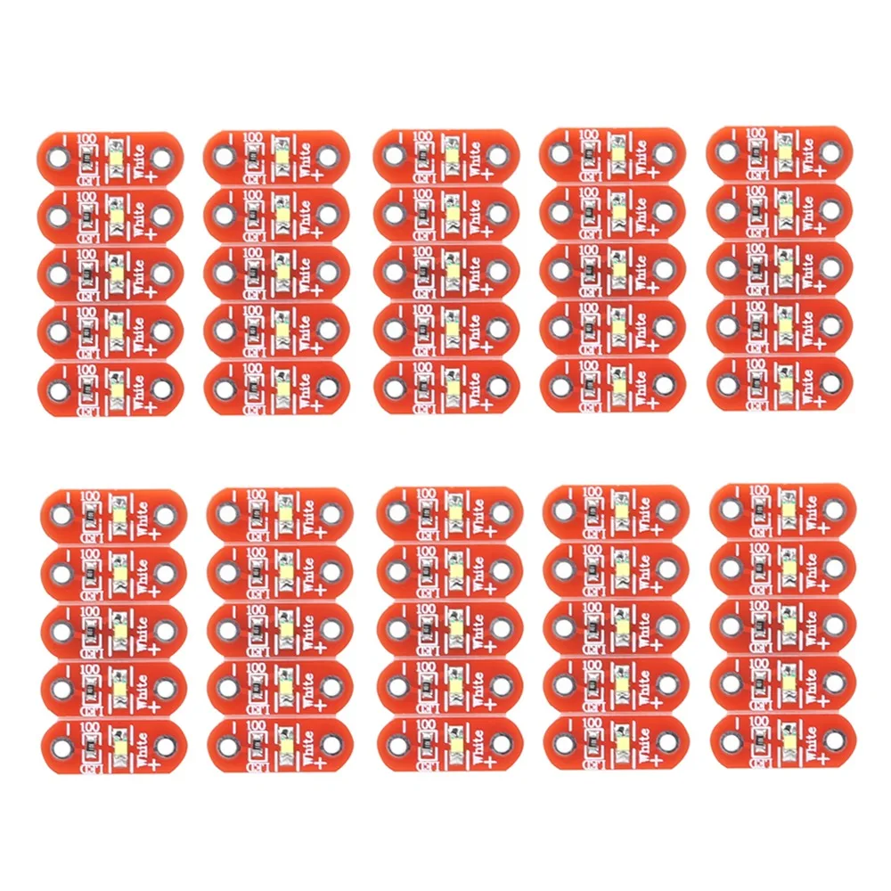 50Pcs White LED for LilyPad LED Module Small Size Design Surface Mounted Surface Mounted LED 3~5V Working Voltage LED Module