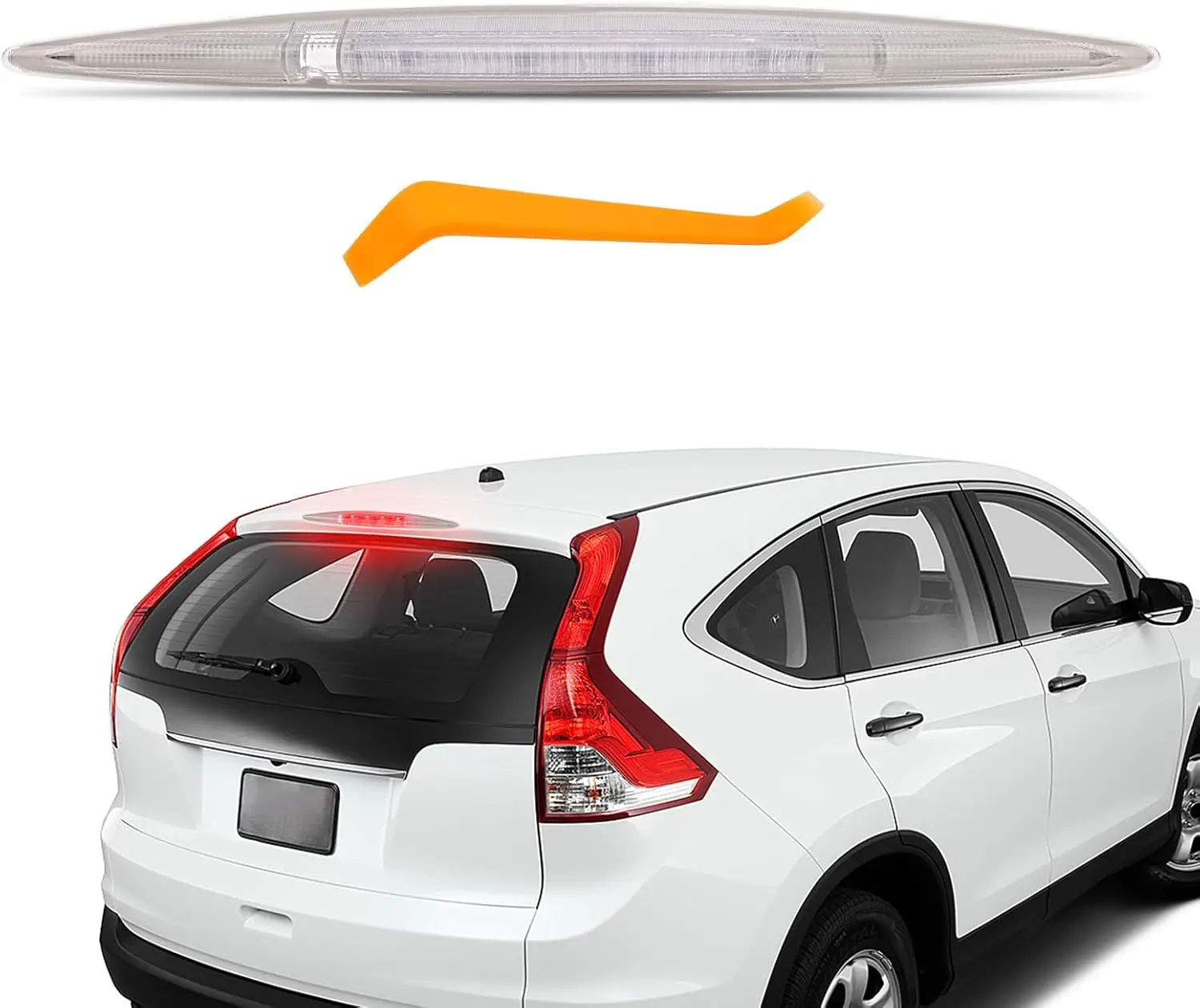 

3rd Brake Light for Honda CRV 2012-2016, LED Rear Tail Center High Mount Stop Light (White Shell)