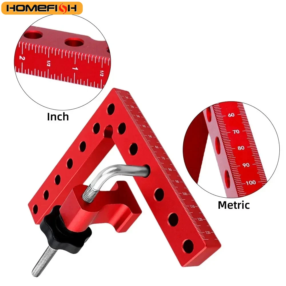 120/140mm Right Angle Fixing Clip 90 Degree L-shaped Auxiliary Fixture Positioning Panel Fixing Clip Woodworking Clamping Tool