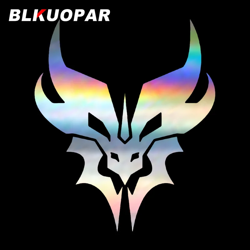 BLKUOPAR Tiger Car Stickers Personality Anime Graphics Laser Decals Occlusion Scratch Holographic Sunscreen Car Protector