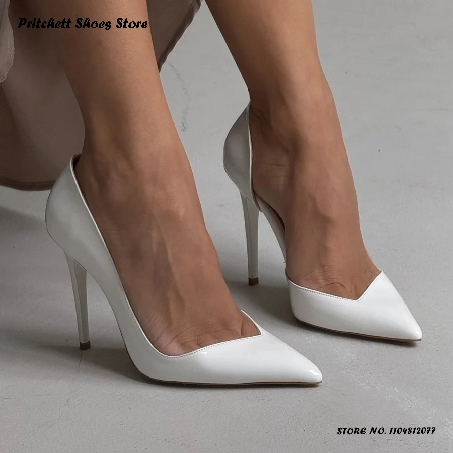 

Women's Concise Party Wedding Pumps Spring Autumn Elegant Slip On Plus Size Shoes Pointed Toe Thin Heels Shallow Stilettos