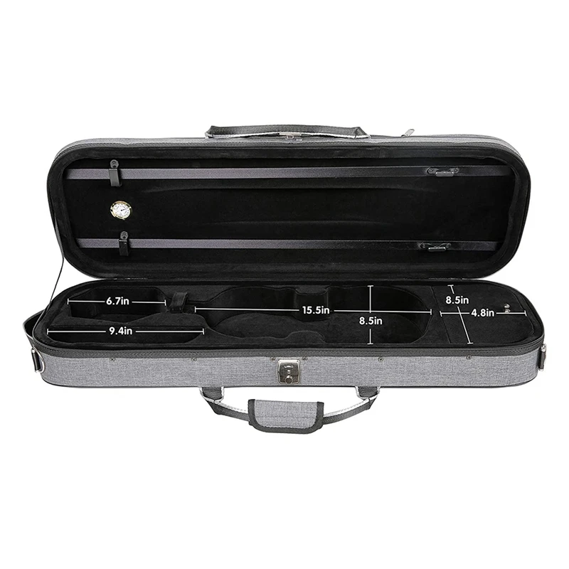 4/4 Full Size Violin Case Oblong Violin Hard Cas,Super Lightweight Portable With Carrying Straps