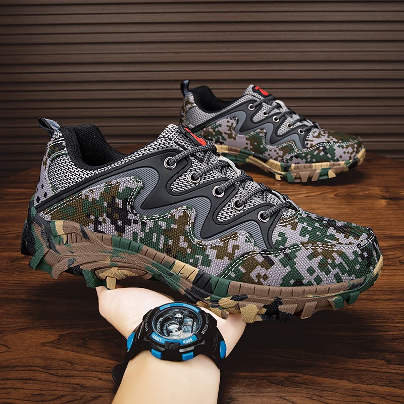 

Men's Women's Non-slip Wear-resistant Breathable Outdoor Sports Lightweight Walking Shoes Fashion Camouflage Sports Shoes