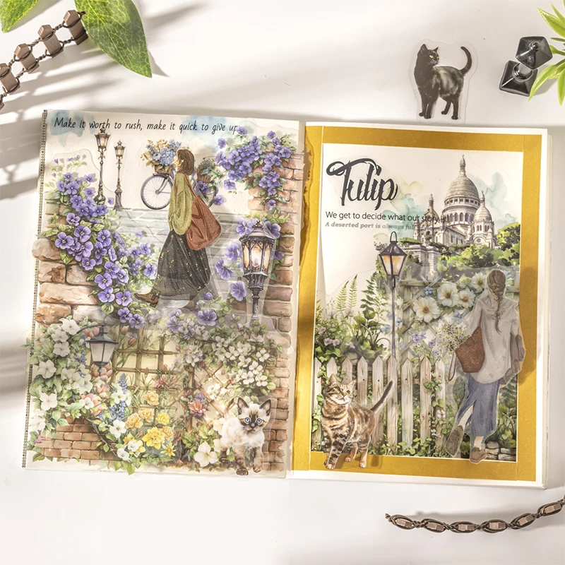 Diario GO, 15 Uds., pegatinas para valla de jardín, Collage, Material decorativo para álbum de recortes, tarjeta, álbum diario, suministros de calcomanías para diario basura