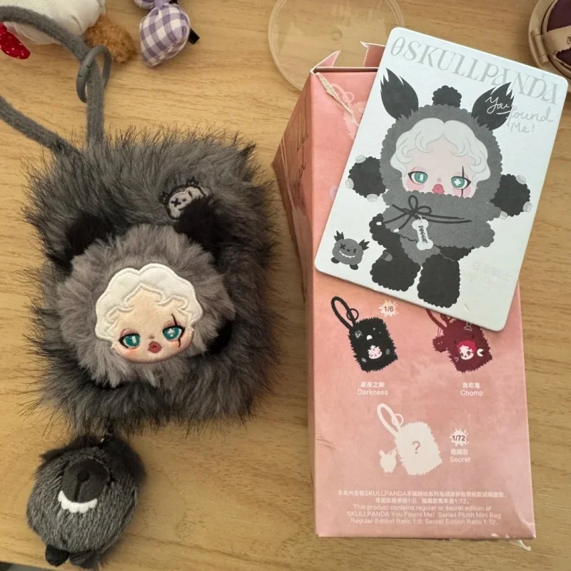Genuine Popmart Skullpanda You Found Me! Series Plush Mini Bag Blind Box Phone Cute Storage Bag Trendy Toy Mystery Box Gift