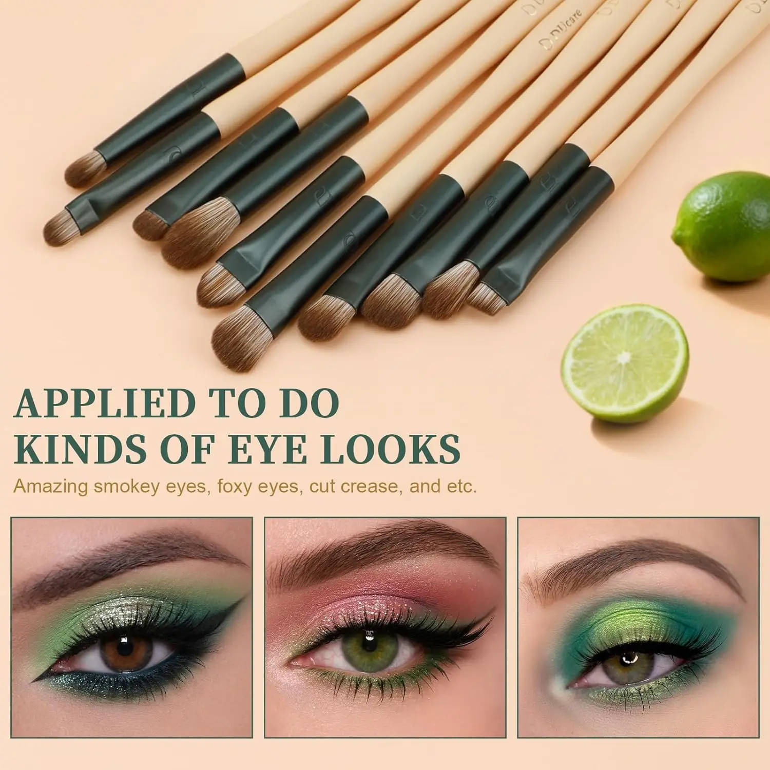 Christmas Makeup Gift Set 18PCS with 14PC Brush & 3PC Sponges + Cosmetic Bag