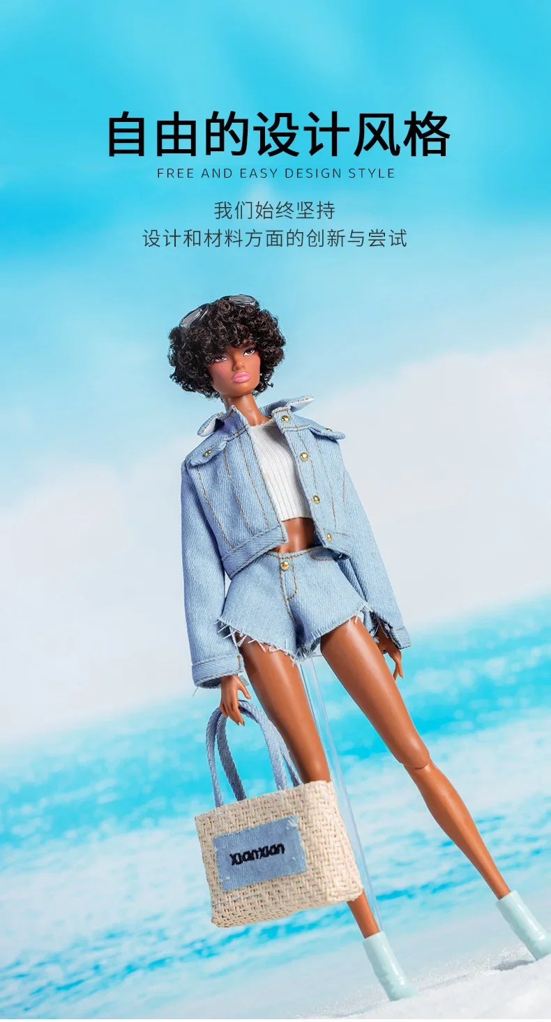 Designed styles Toy Doll accessories dresses Top Skirt Jeans for BarBi Xianxian FR 1/6 scale dolls