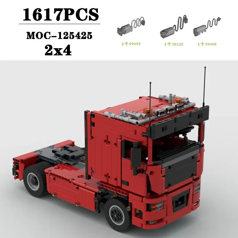 Building Block MOC-125425 Front TGX Truck 2x4 Splicing Model 1617PCS Boy Puzzle Education Birthday Christmas Toy Decoration Gift