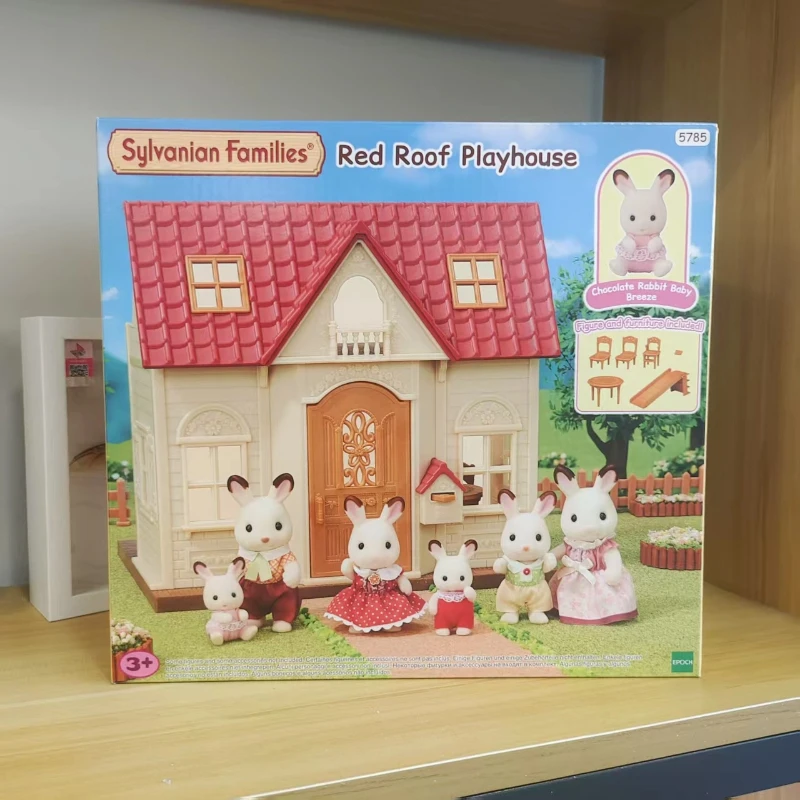 Sylvanian Families Anime Zabawki dla dzieci Prezenty dla dziewczynek Zabawki Domek z czerwonym dachem Śliczna lalka Oryginalne Ternuas Kolekcjonerskie ozdoby do pokoju