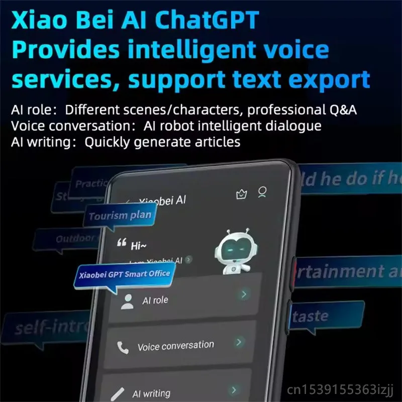 AI Translation Device Z12 Chat GPT Real Time Smart Voice Photo Text  Translator 139 Languages 17 Offline Portable Translating