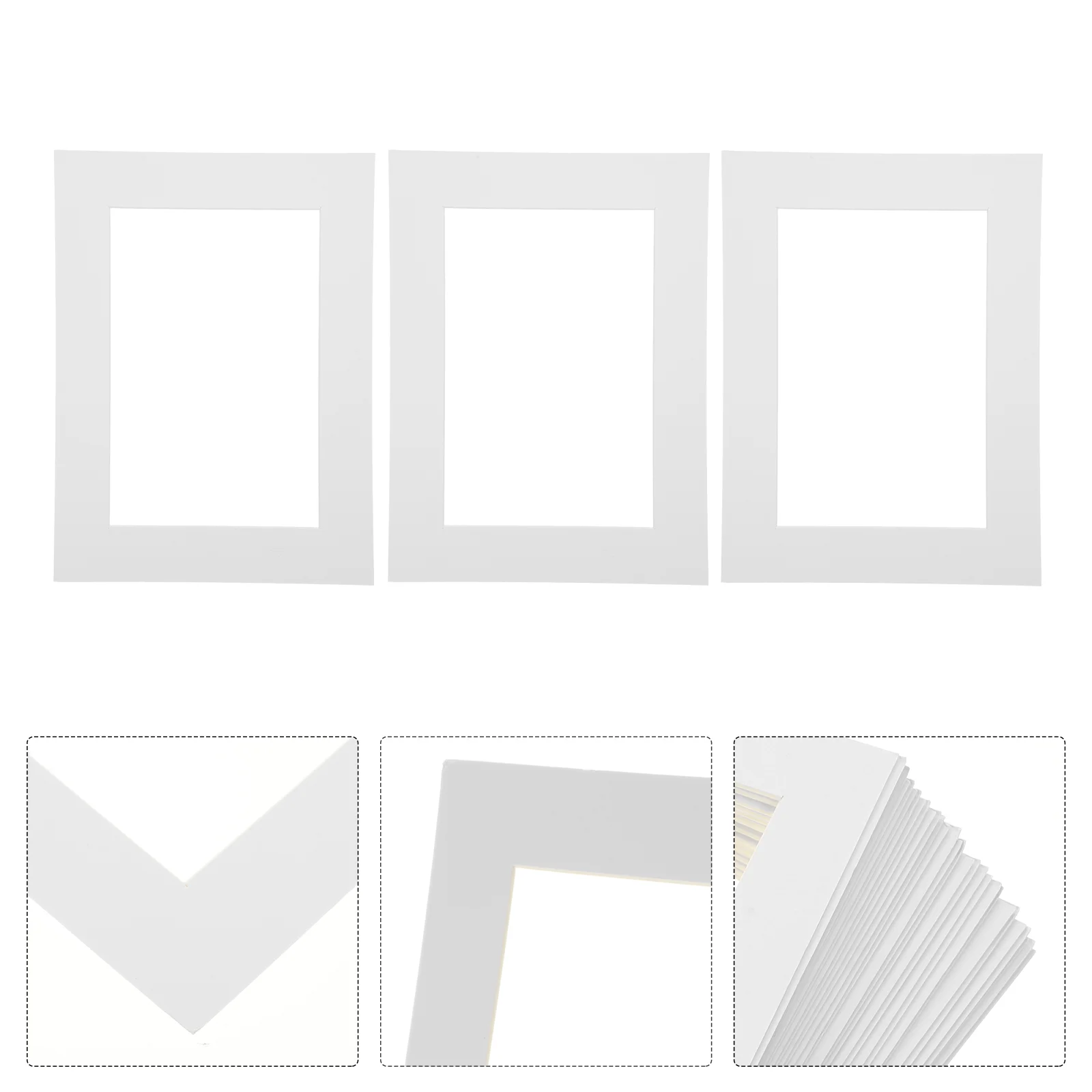 

Pre-Cut Mat Board Show Kit for White Matted Picture Frames Artwork Frame Cardboard