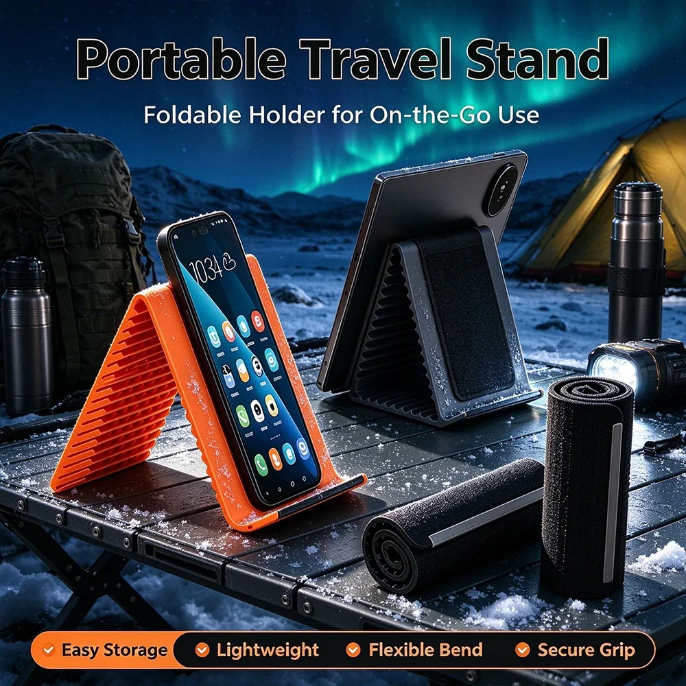 Flexible Folding Device Support Stand Lightweight Compact Holder For Smartphone Tablet Laptop