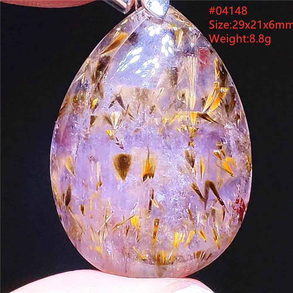 

Natural Cacoxenite Gold Rutilated Pendant Necklace Jewelry Water Drop Gemstone Auralite 23 Bead From Canada AAAAAA