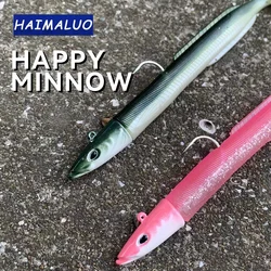 HAIMALUO-señuelo de pesca suave para agua salada, cebo Artificial para lubina, Swimbait, aparejos blandos