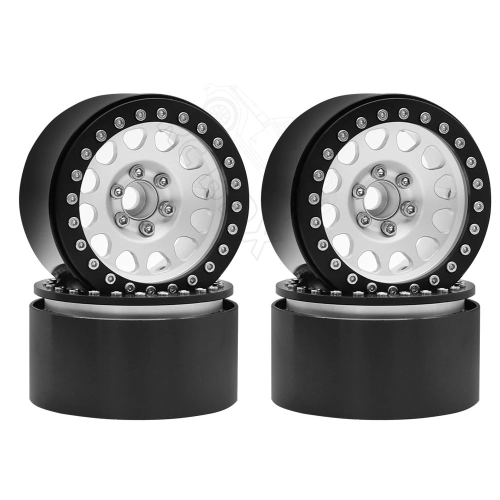 CNC liga de alumínio Beadlock Rim para RC Crawler, 2.2 