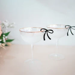 Wedding Butterfly Table Decoration Bow Drink Tag Charm Engagement Party Goblet Glass Accessories Anniversary Decoration