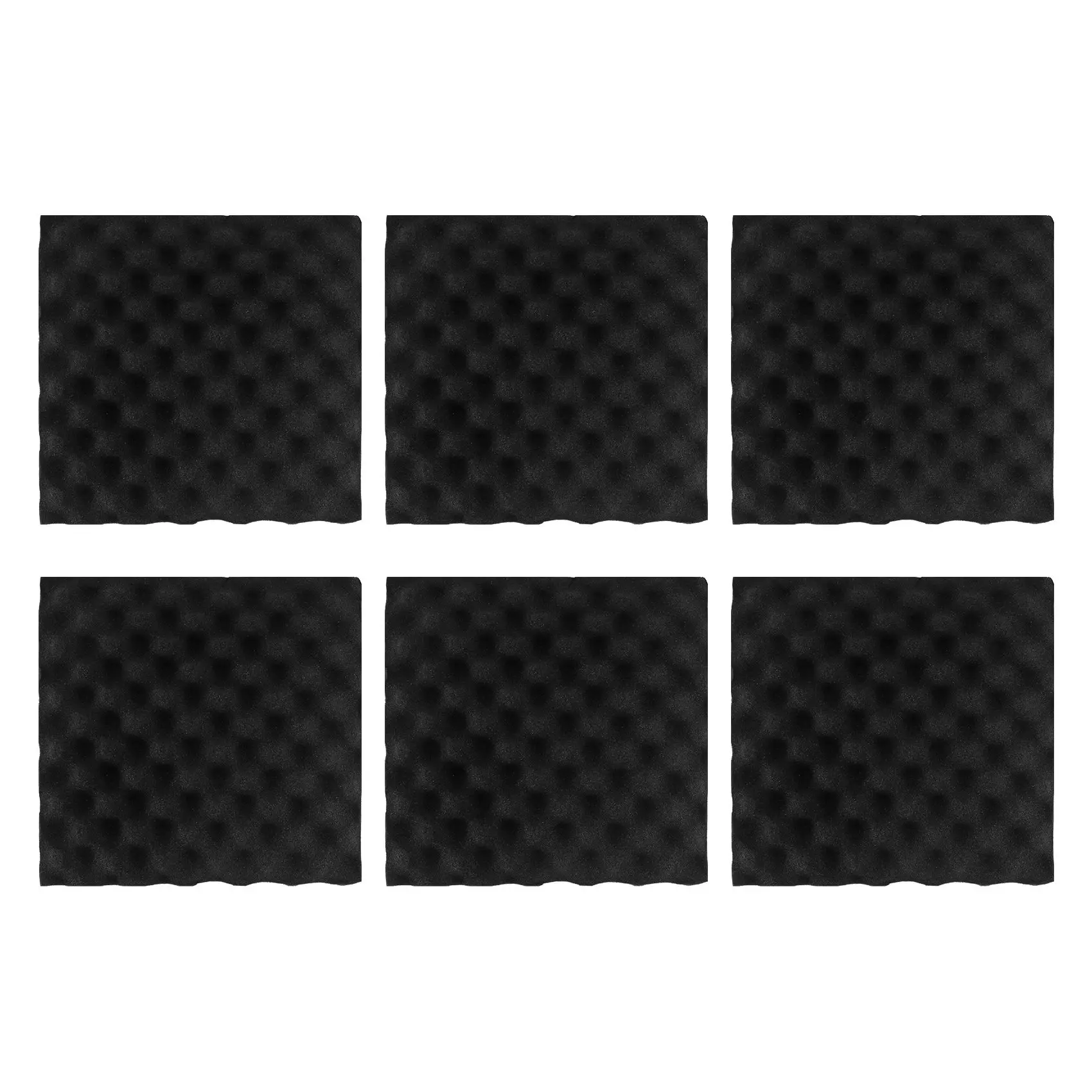 Workshop Gear 6pcs 30X30X4CM Soundproofing Acoustic Foam Tiles Noise Sound-Absorbing