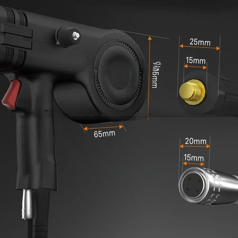 Plug European Connector Portable Handheld Welding Gun Accessories  Spool Gun For HIM200 Welding Machine 3 Meter 4 Pins