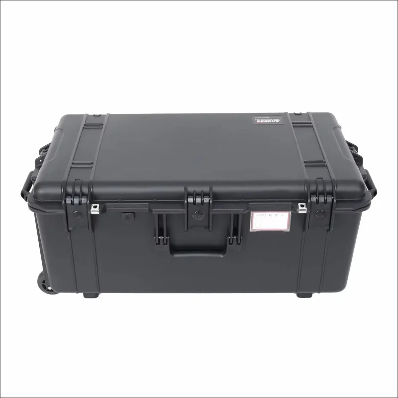 Affordable IP67 waterproof PP material hard plastic suitcase, hard shell toolbox with wheels