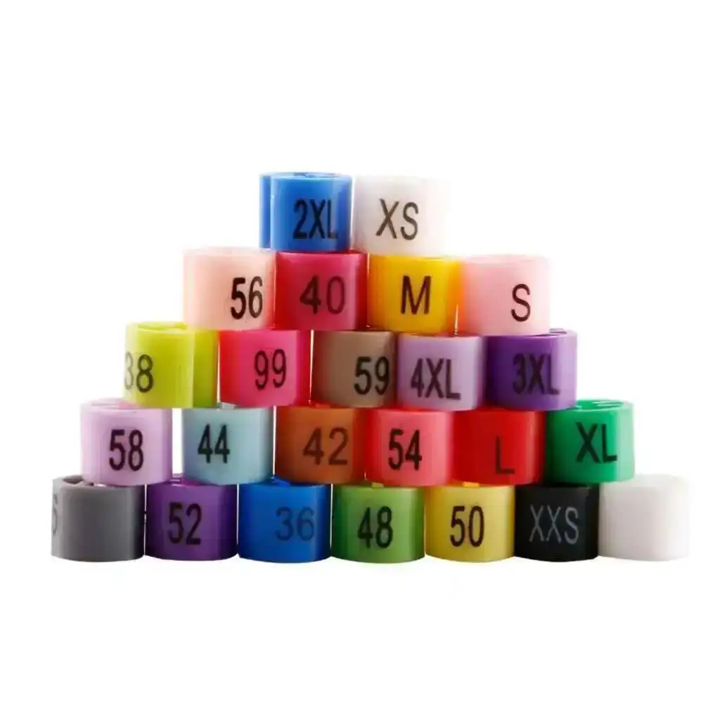 Plastic Size Circle For Coat Hanger Sizer Marker Ring Garment Pants Size Number Beads Clip Buckle Size Snap Number Cube