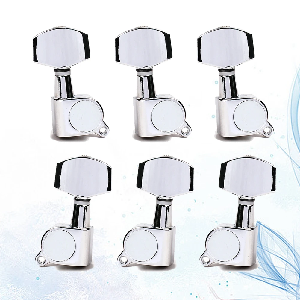 

6 pcs Sealed Electric Tuning Pegs Machine Heads Set 3 Left 3 Right Guitar Tuners Bushings Screws For Guitar