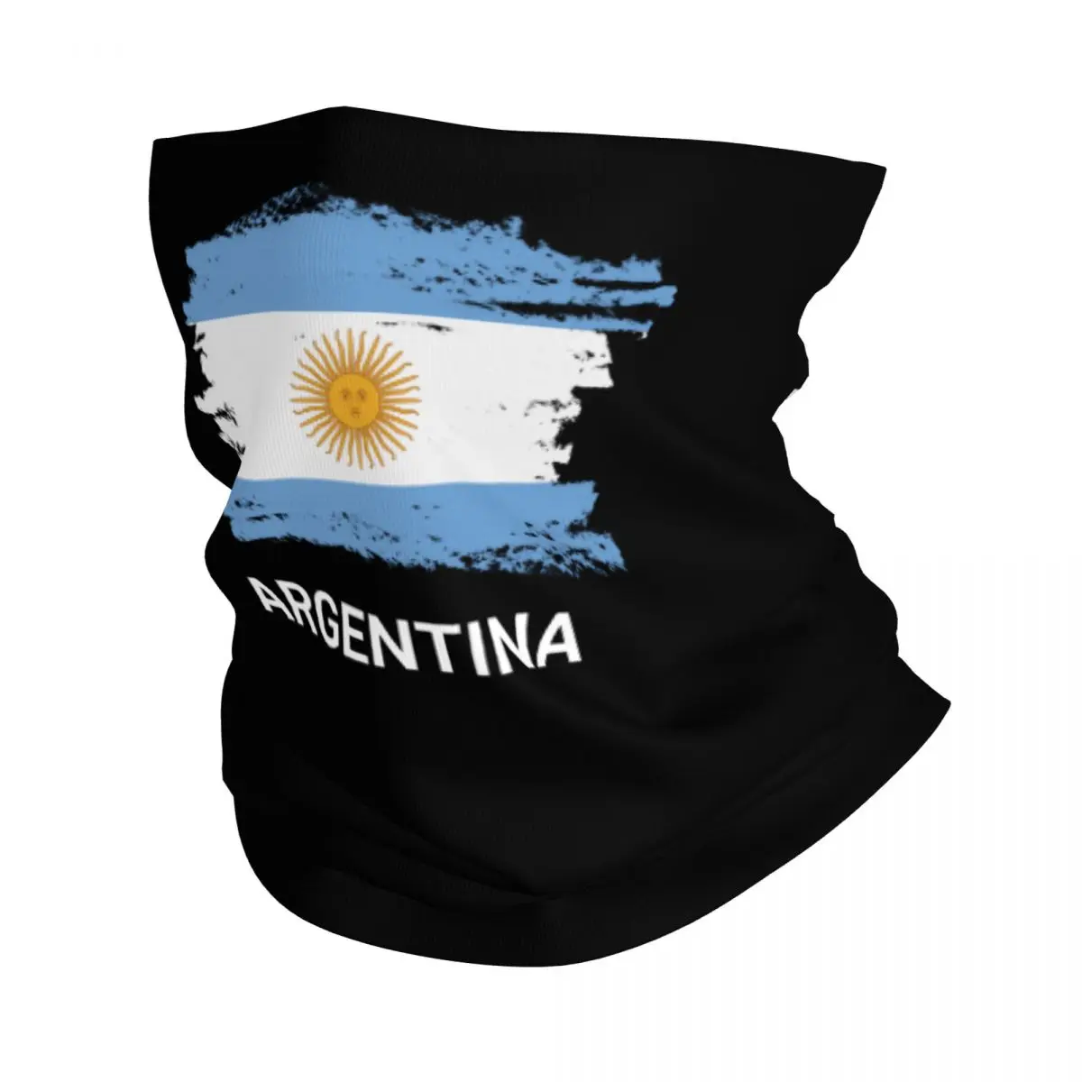 Custom Flag Of Argentina Bandana Neck Gaiter for Hiking Women Men Wrap Scarf Argentine Proud Headband Warmer Face Scarf Cover