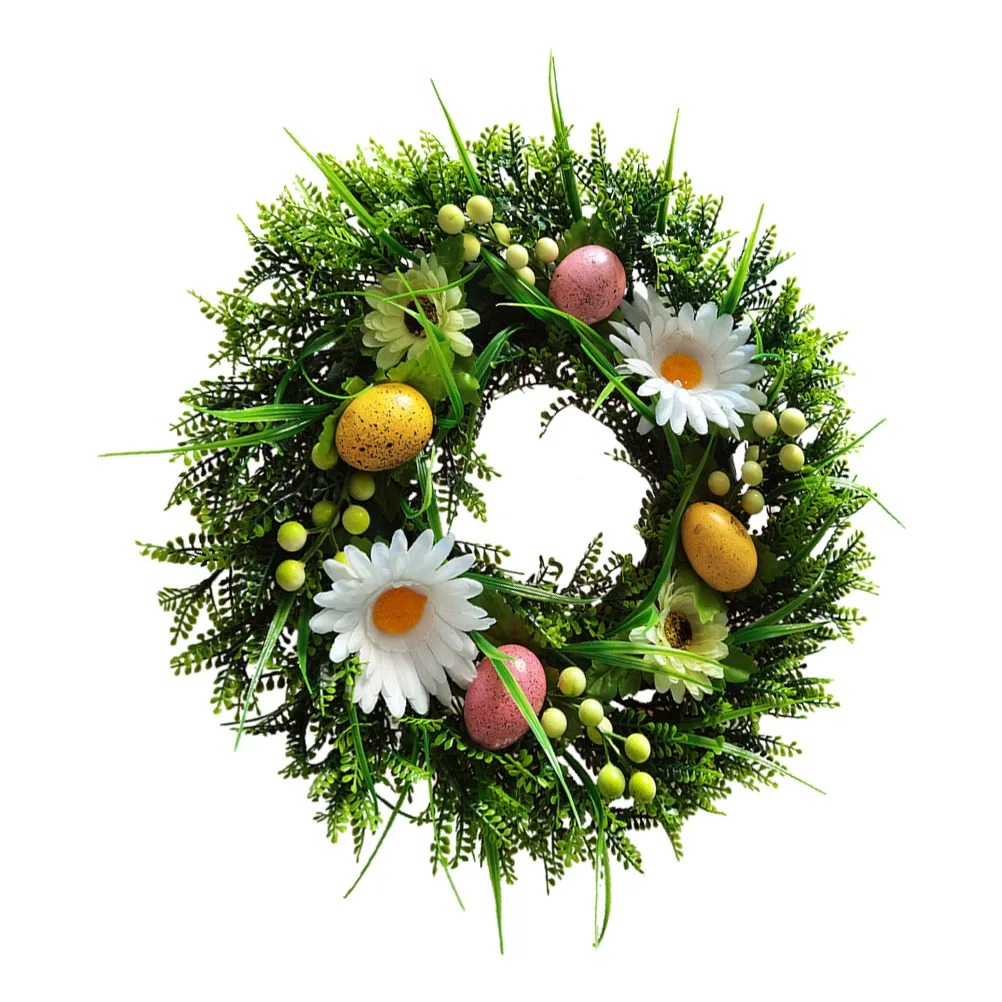 

Rattan Easter Egg Pendant Door Decoration Wreaths for Front Eggs Outdoor Window Unique Plastic
