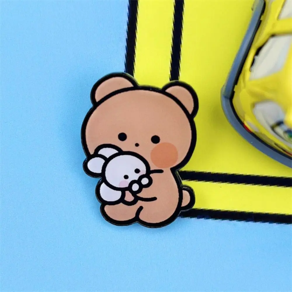 Przypinki z motywami z kreskówek: pies, królik, niedźwiedź, broszki z królikami, urocze przypinki do klapy z motywami zwierzęcymi z kreskówek, prezenty.