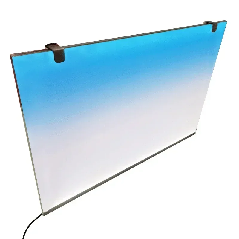 

Customized APP Control Fish Tank Background Board Aquarium White Rgb Color Gradient Acrylic Luminous Background Decoration