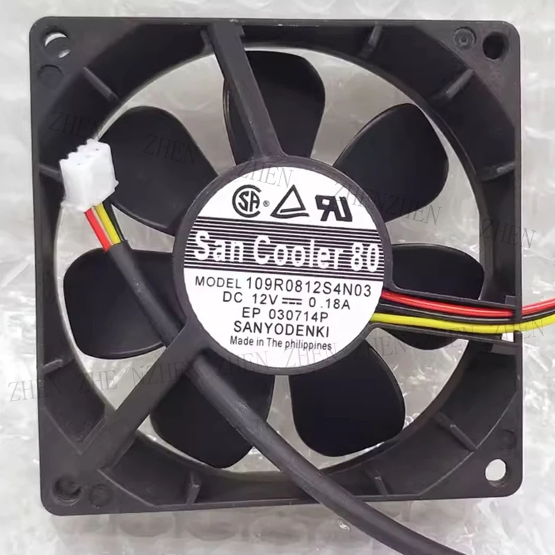 S New 109R0812S4N03 12V 0.18A 3 wire cooling fan For Sanyo