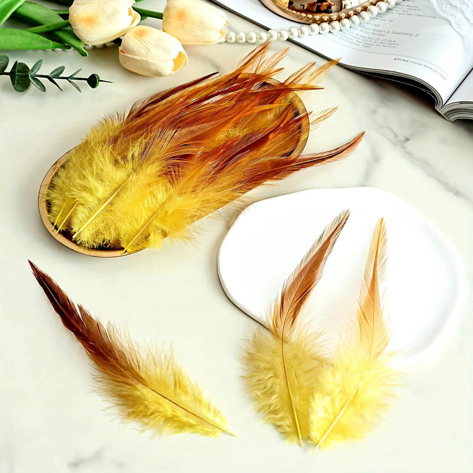 50 szt. Naturalnych białych piór bażanta do rękodzieła DIY, sztuczne dekoracje z kurczaka, łapacze snów, biżuteria, akcesoria do rękodzieła