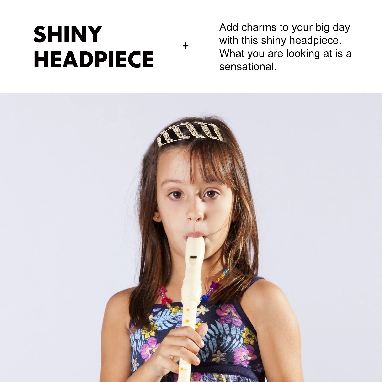 

2Pcs Kids Rhinestone Headbands Sparkly Crystal Hairbands for Party Wedding Birthday Banquet Daily Wear Rhinestone Headband