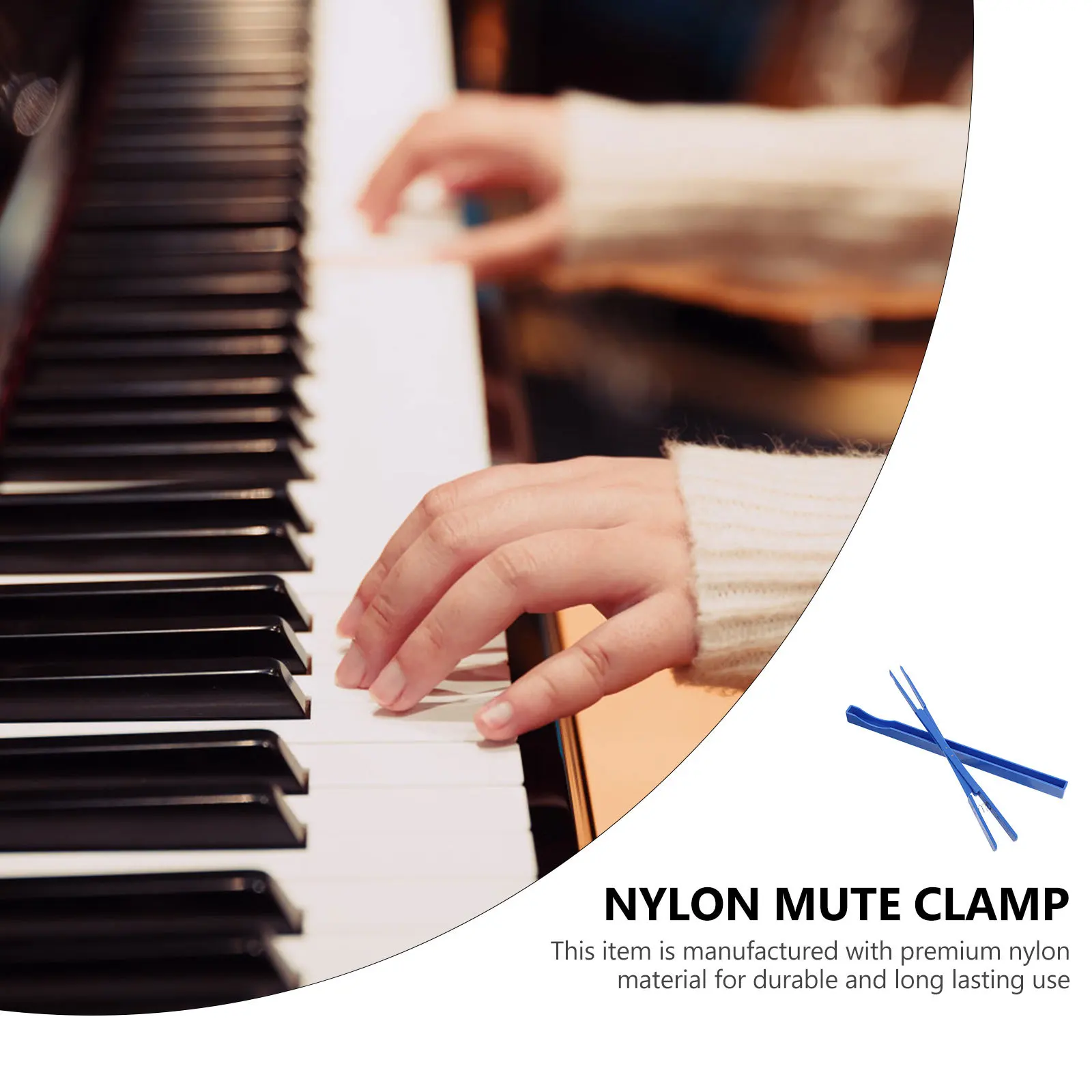

Blue Nylon Mute Clamp Piano Accessory Tweezer Design Easy Use Durable Mute Tool for Treble Section Tuning Repairing Tool