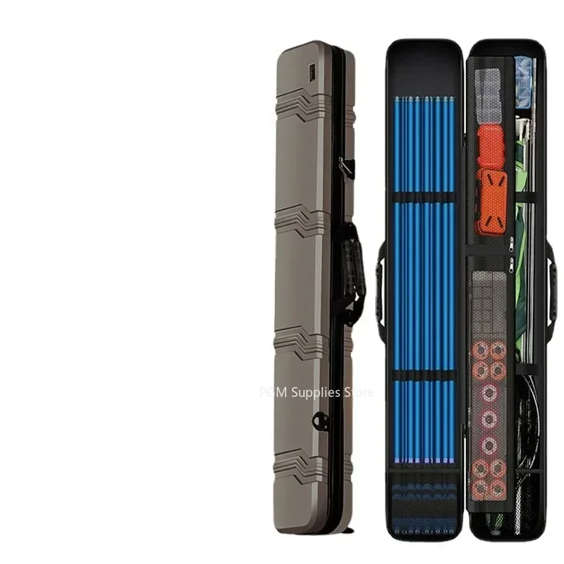 Fishing Gear Bag Waterproof Fishing Rod Bag Portable Hard Shell Rure-Rod Bag Portable Storage Outdoor Fishing