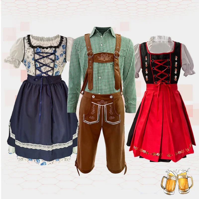 Munich, Germany Dress National Style Performance Dress Apron Beer Dress Onesie Stage Performance Halloween Costume Oktoberfest