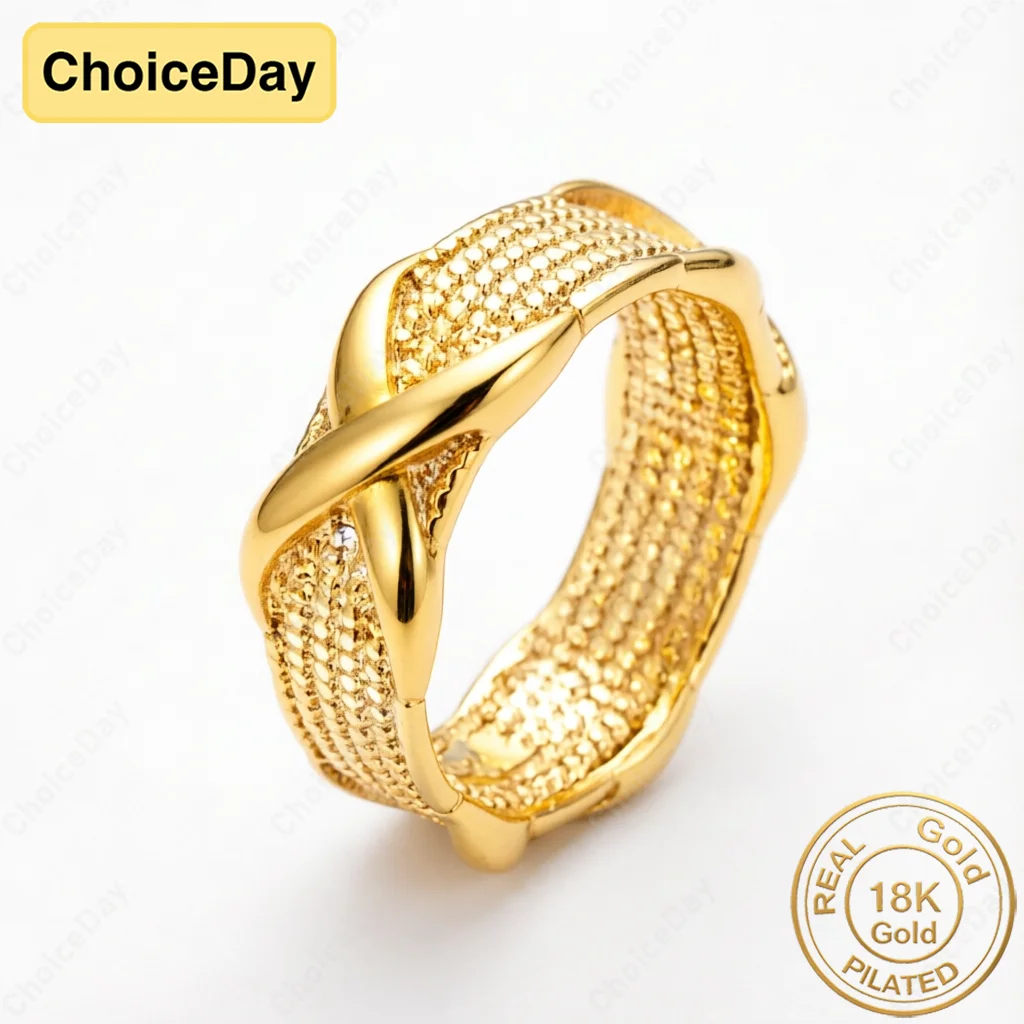 Bañado en Oro de 18K # Anillo Delicado de 8 Hilos Entrecruzados para Mujer, Joyería de Moda para Regalo de Fiesta de Compromiso